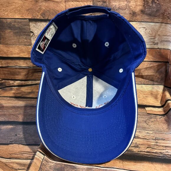 Halfway Co-Op Gin Hat Cap H & L Strapback Blue Halfway TX Cotton Bale USA Flag - Picture 6 of 7